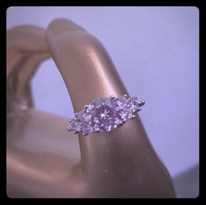 Sparkling .925 Stamed  Cz Ring